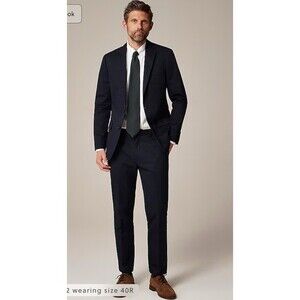 J.CREW Ludlow Slim-fit Suit Jacket in Japanese Cotton Chino 36S Navy Blue BCF181